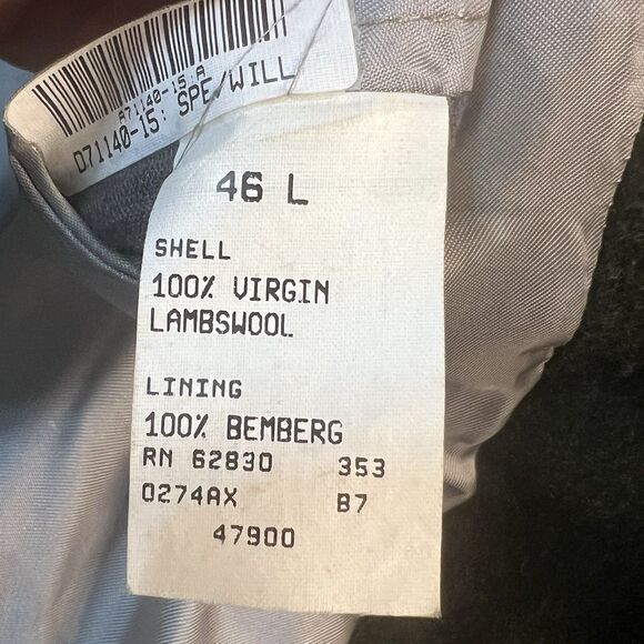 Vintage Lands’ End 46L Tiroler Loden Wool Sport Coat Made in USA Olive Green - Picture 6 of 11